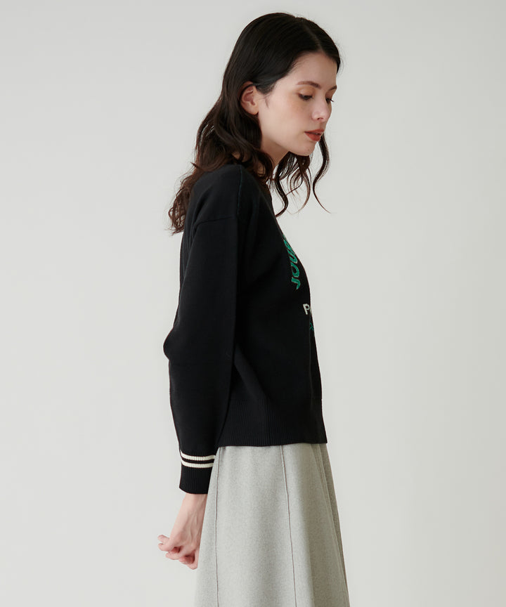 2WAYバックロゴハイゲージニット