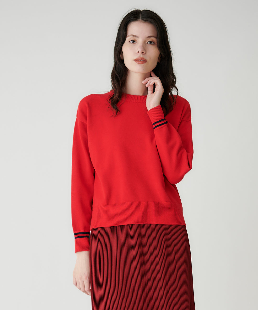 2WAYバックロゴハイゲージニット