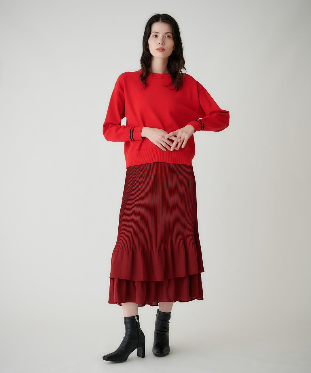 2WAYバックロゴハイゲージニット