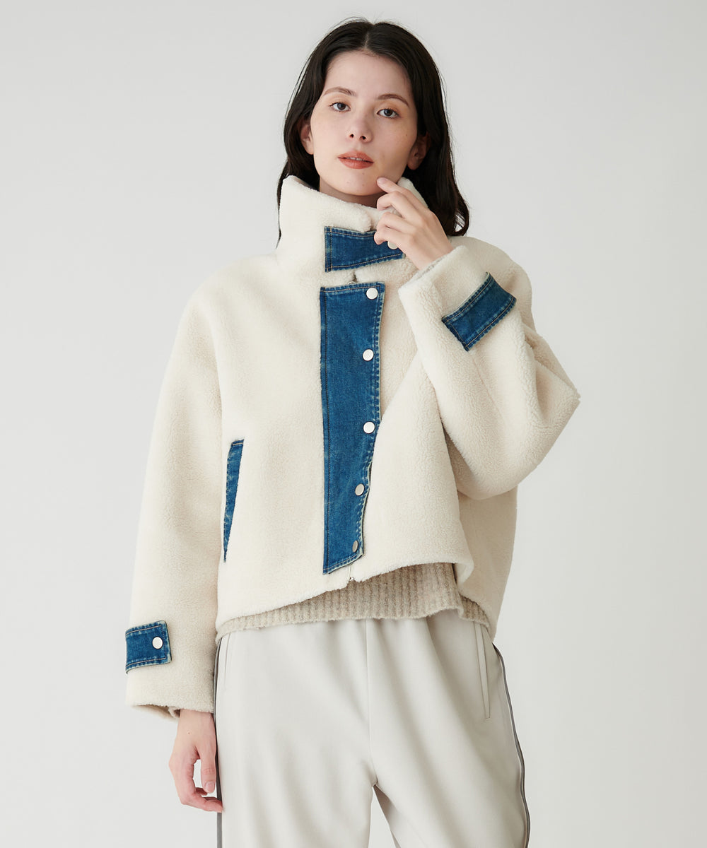 モデル H：173cm / 38 / ホワイト＊ライトインディゴ