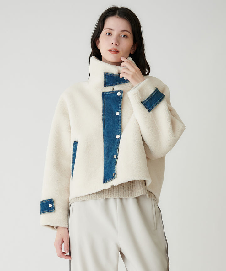 モデル H：173cm / 38 / ホワイト＊ライトインディゴ