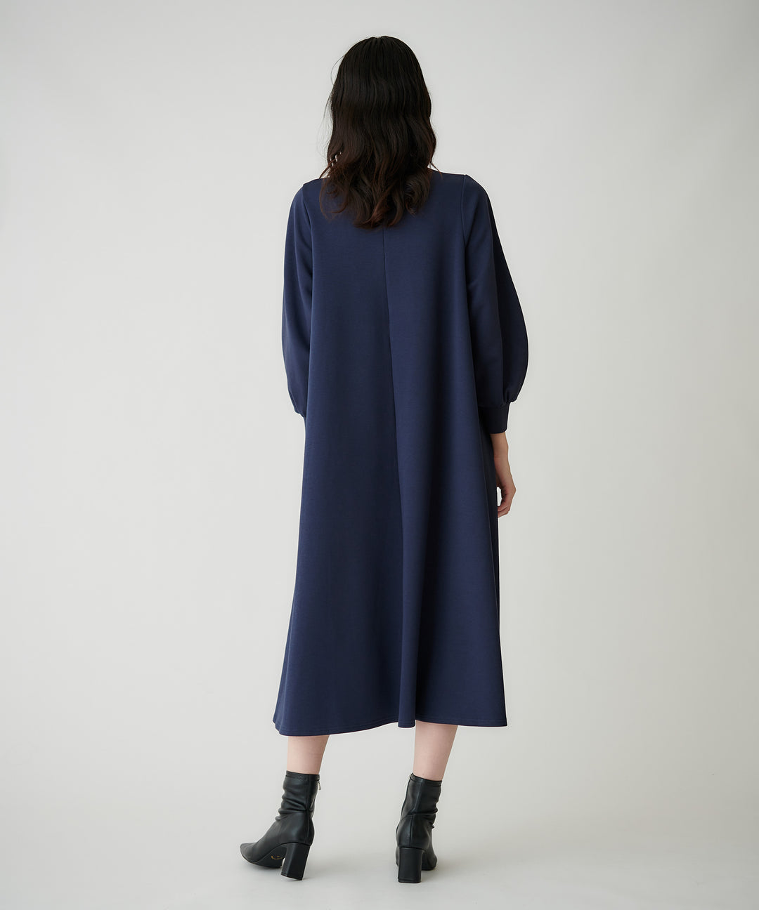 2WAY配色レース衿ポンチワンピース