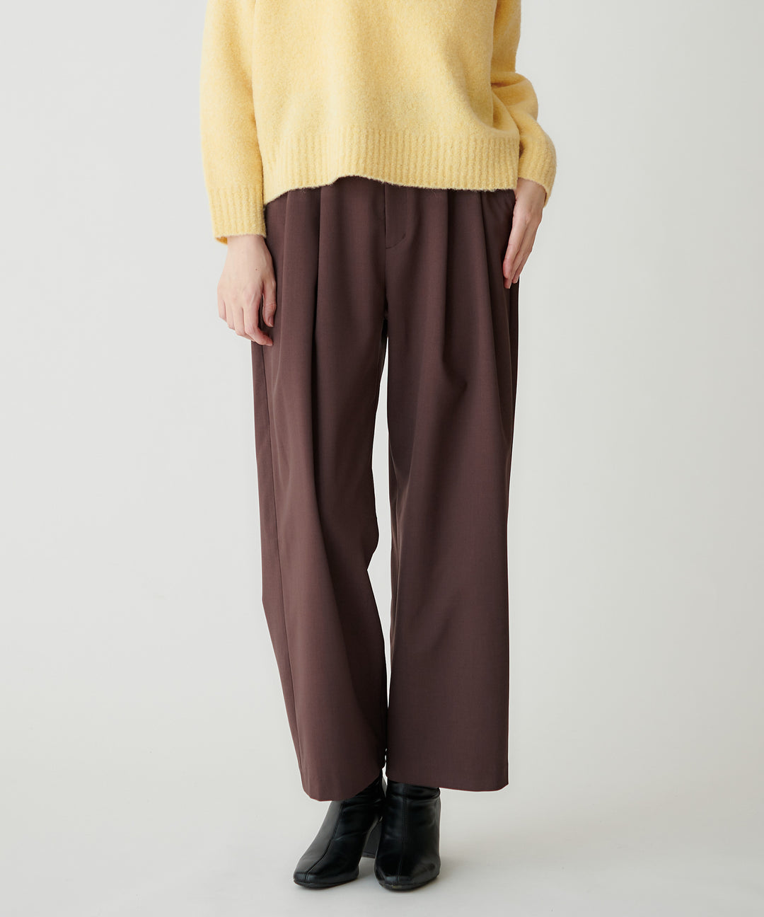 モデル H：173cm / 38 / ブラウン