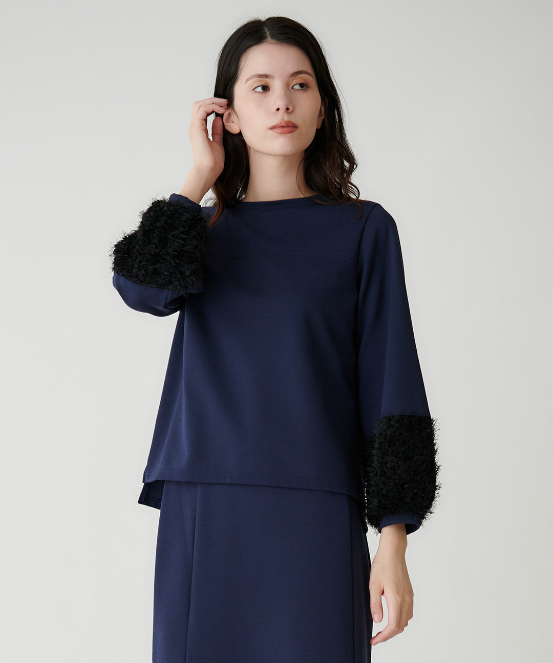 モデル H：173cm / 38 / ネイビー＊ブラック