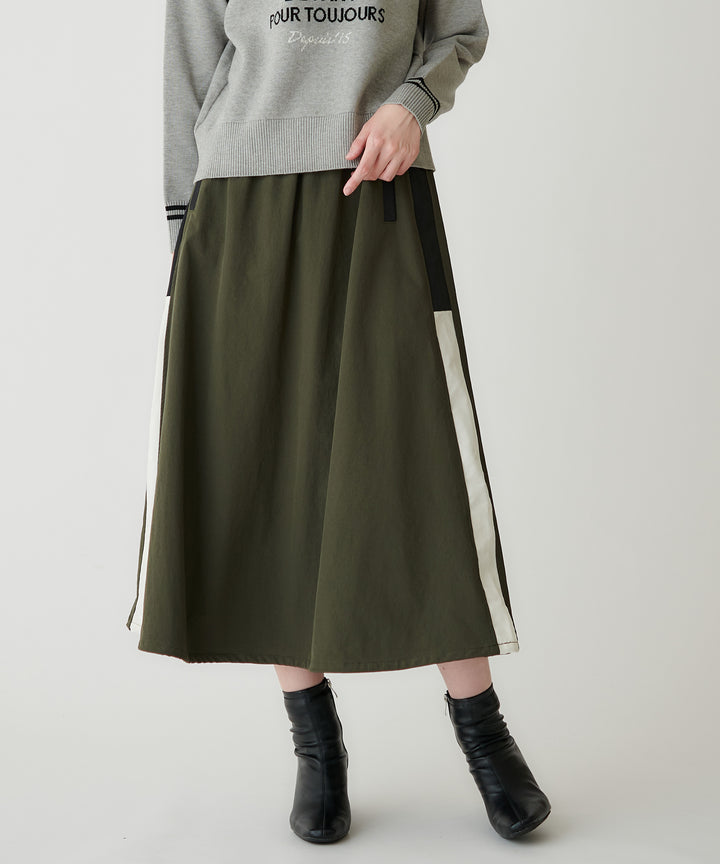 タフタ裏毛サイドラインバルーンスカート