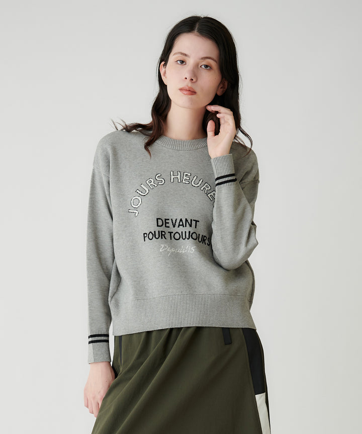 2WAYバックロゴハイゲージニット