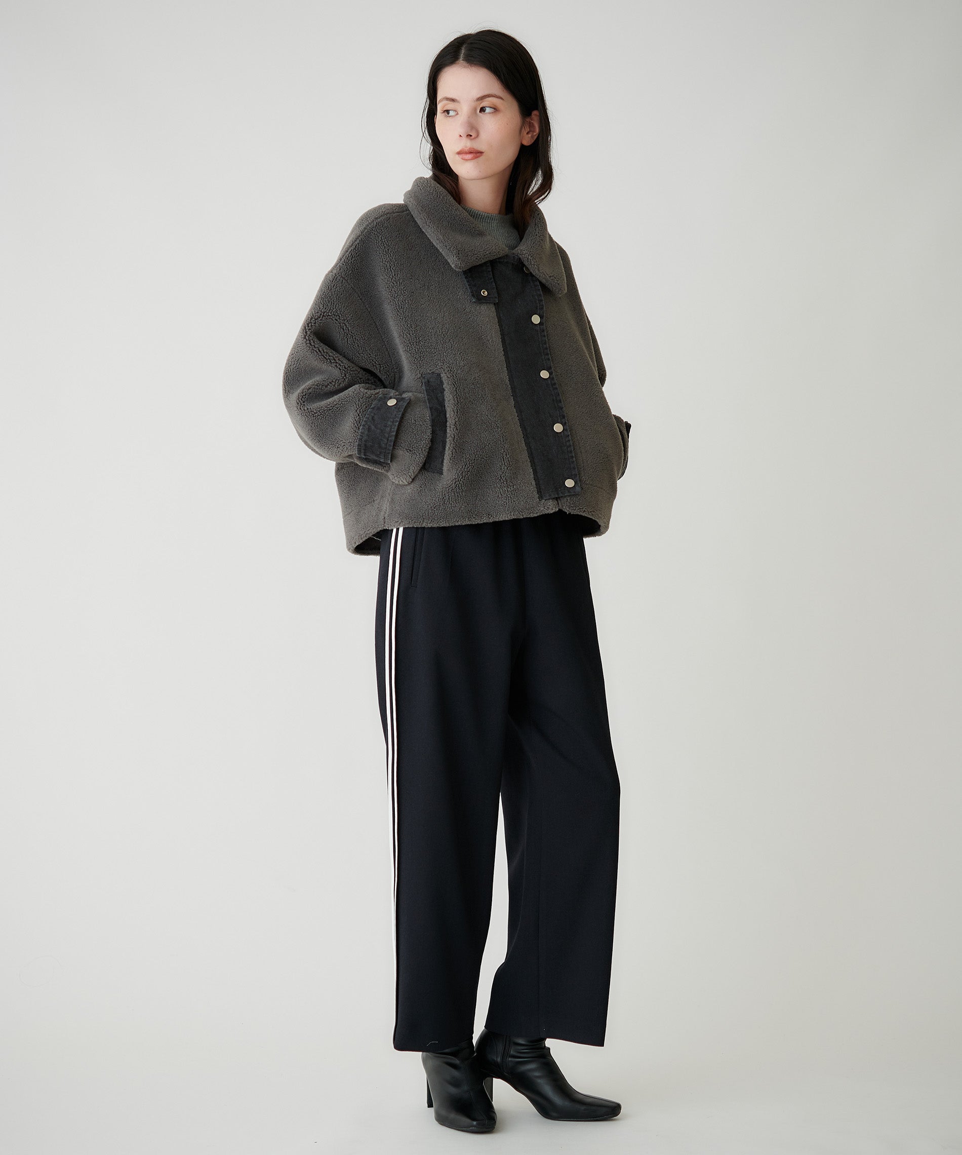 フェイクムートン×デニムドッキングブルゾン – FACE SANS FARD