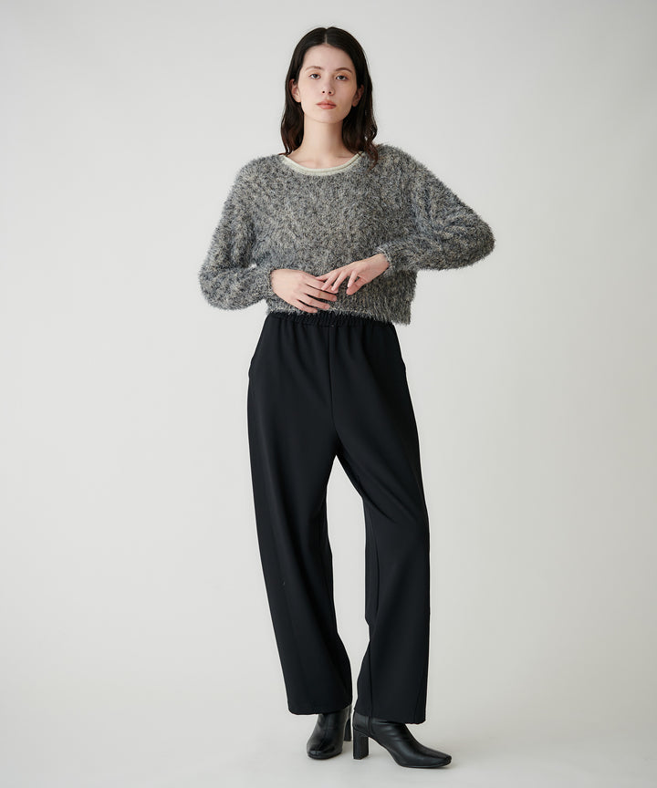 フェザーヤーンバックリボンニット