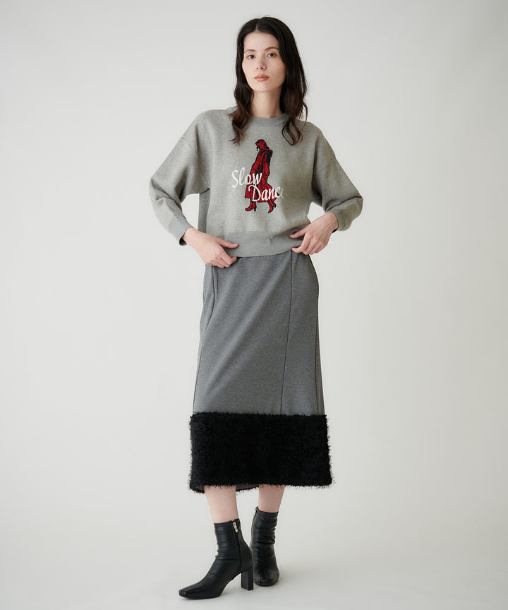 フェザーヘムポンチスカート