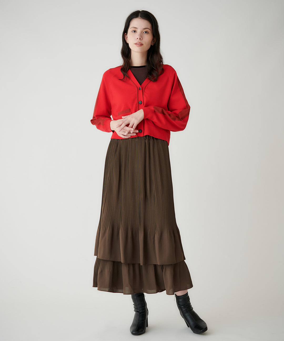 ベロアトリム裏起毛フライストップス