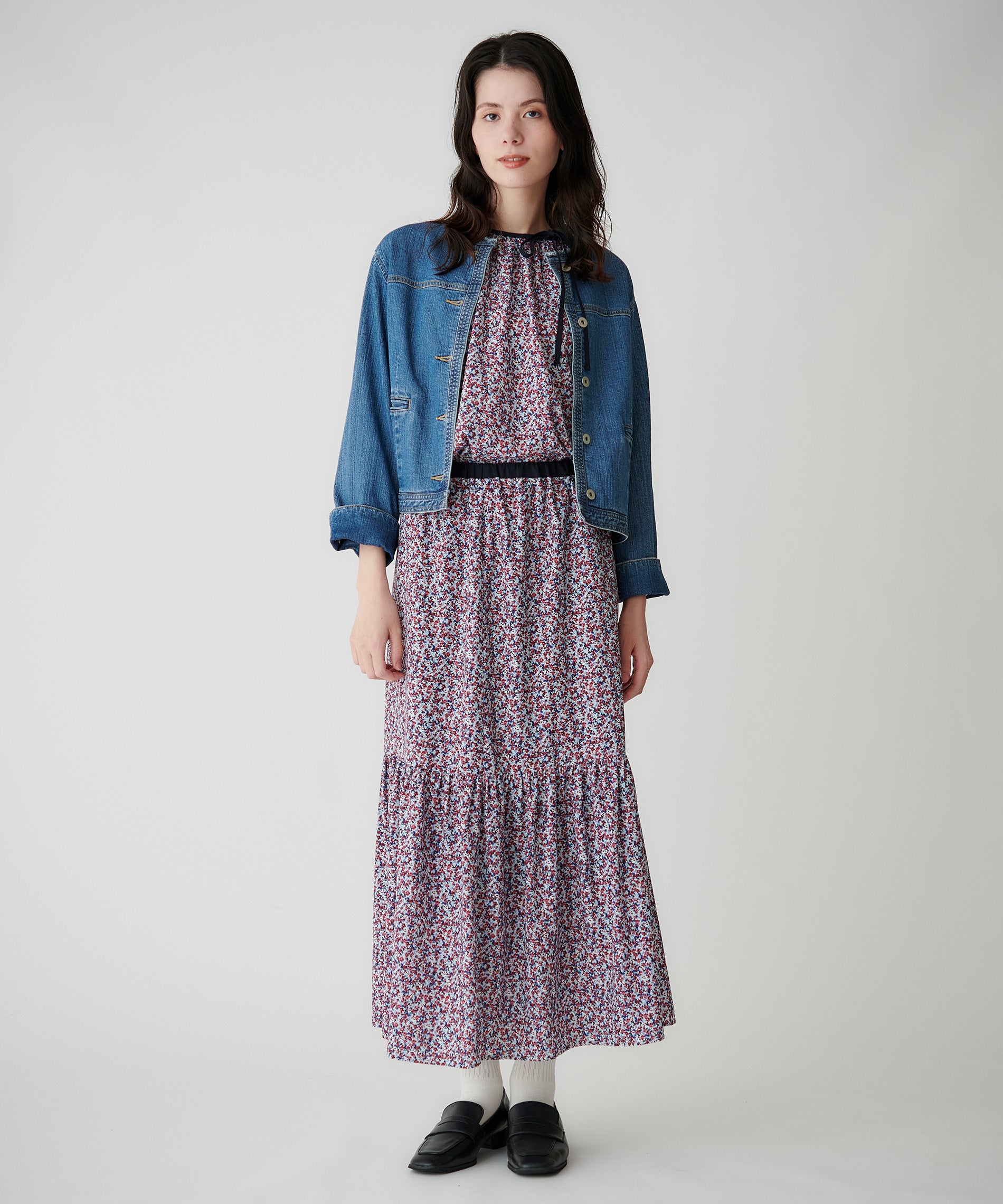 ノーカラーデニムジャケット – FACE SANS FARD