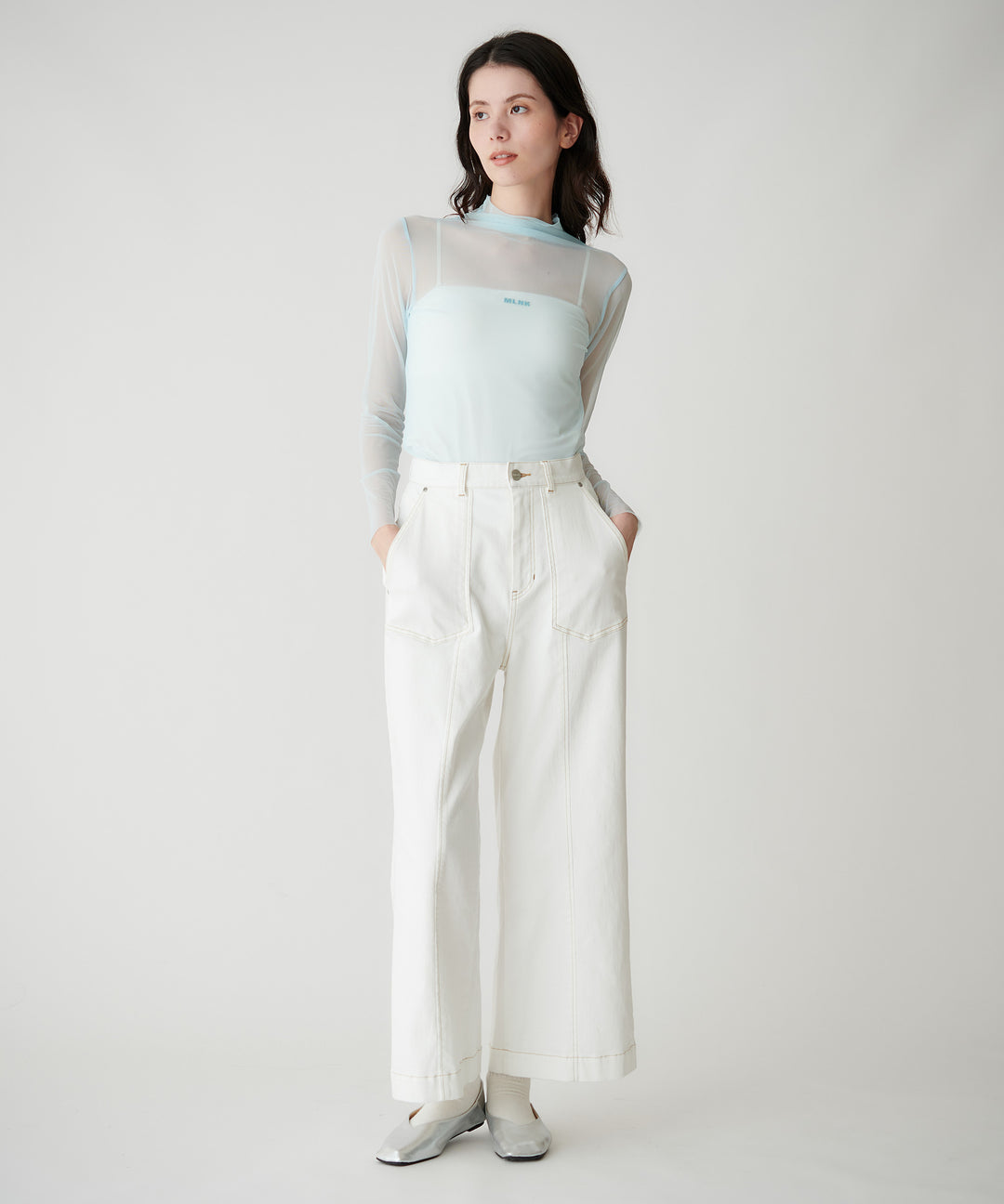 ワイドデニムパンツ