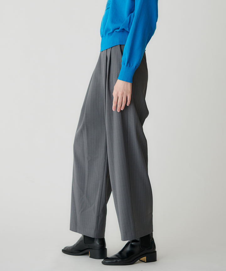 梳毛調シック&シンワイドテーパードパンツ