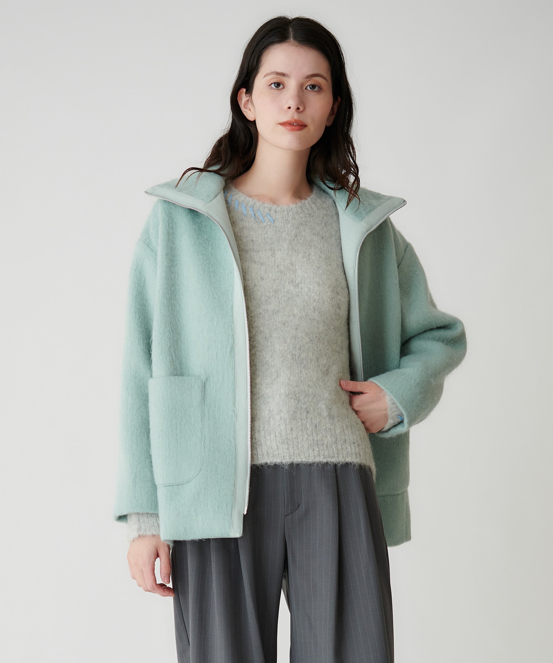 アルパカ混ハンドステッチニット – FACE SANS FARD