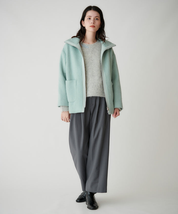 2WAYカラーミドル丈シャギーコート