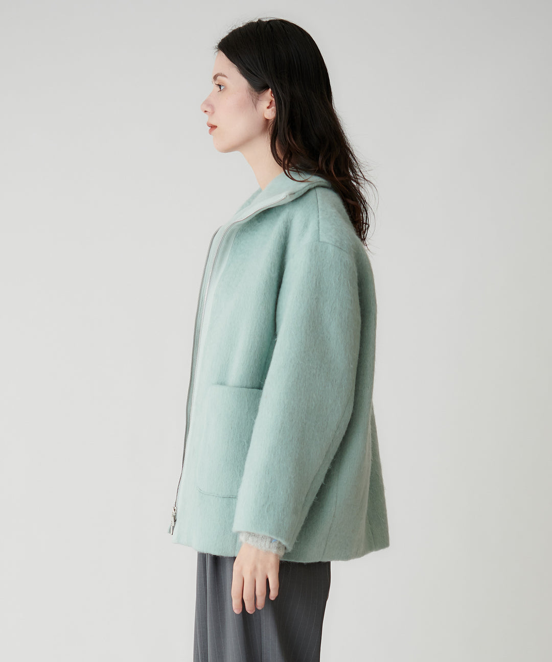 2WAYカラーミドル丈シャギーコート