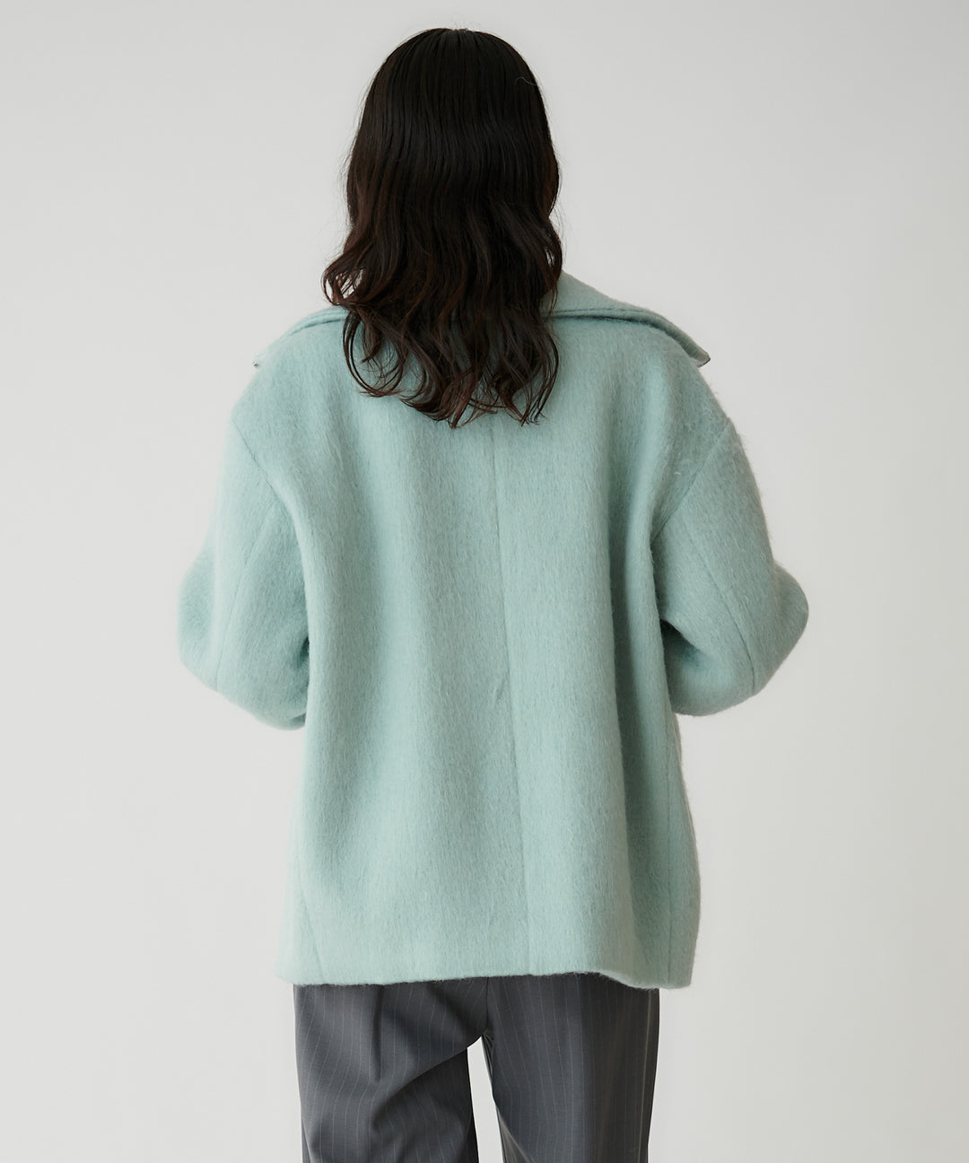 2WAYカラーミドル丈シャギーコート