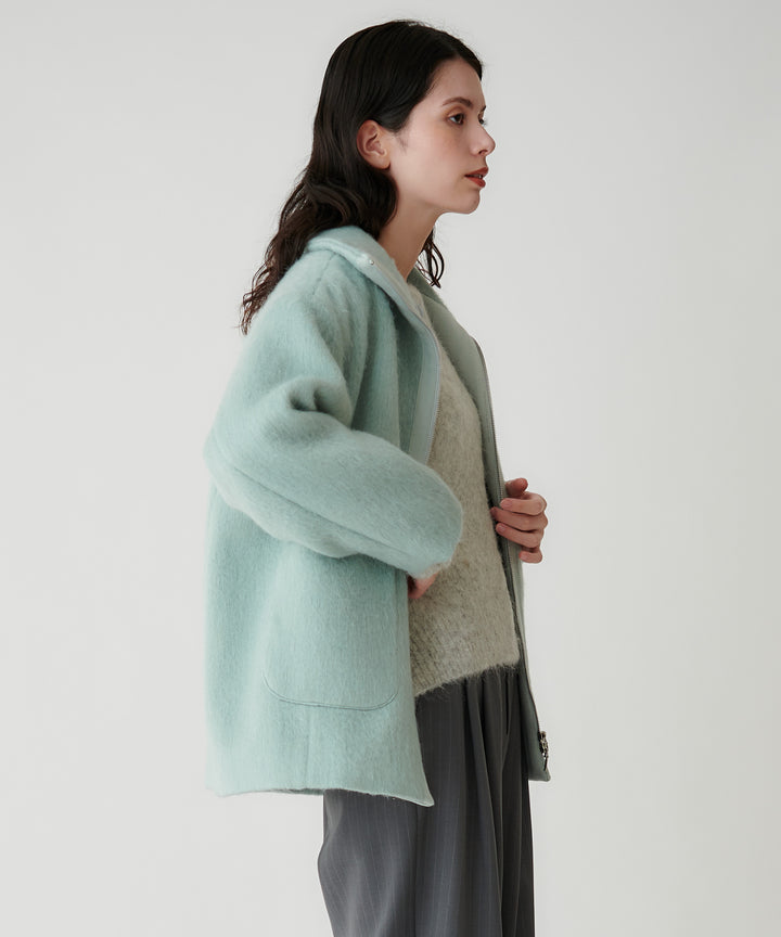 2WAYカラーミドル丈シャギーコート