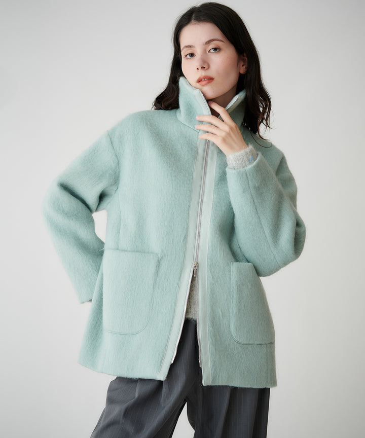 2WAYカラーミドル丈シャギーコート