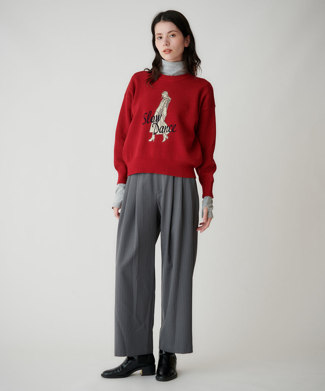 裏起毛フライス指ぬきタートル