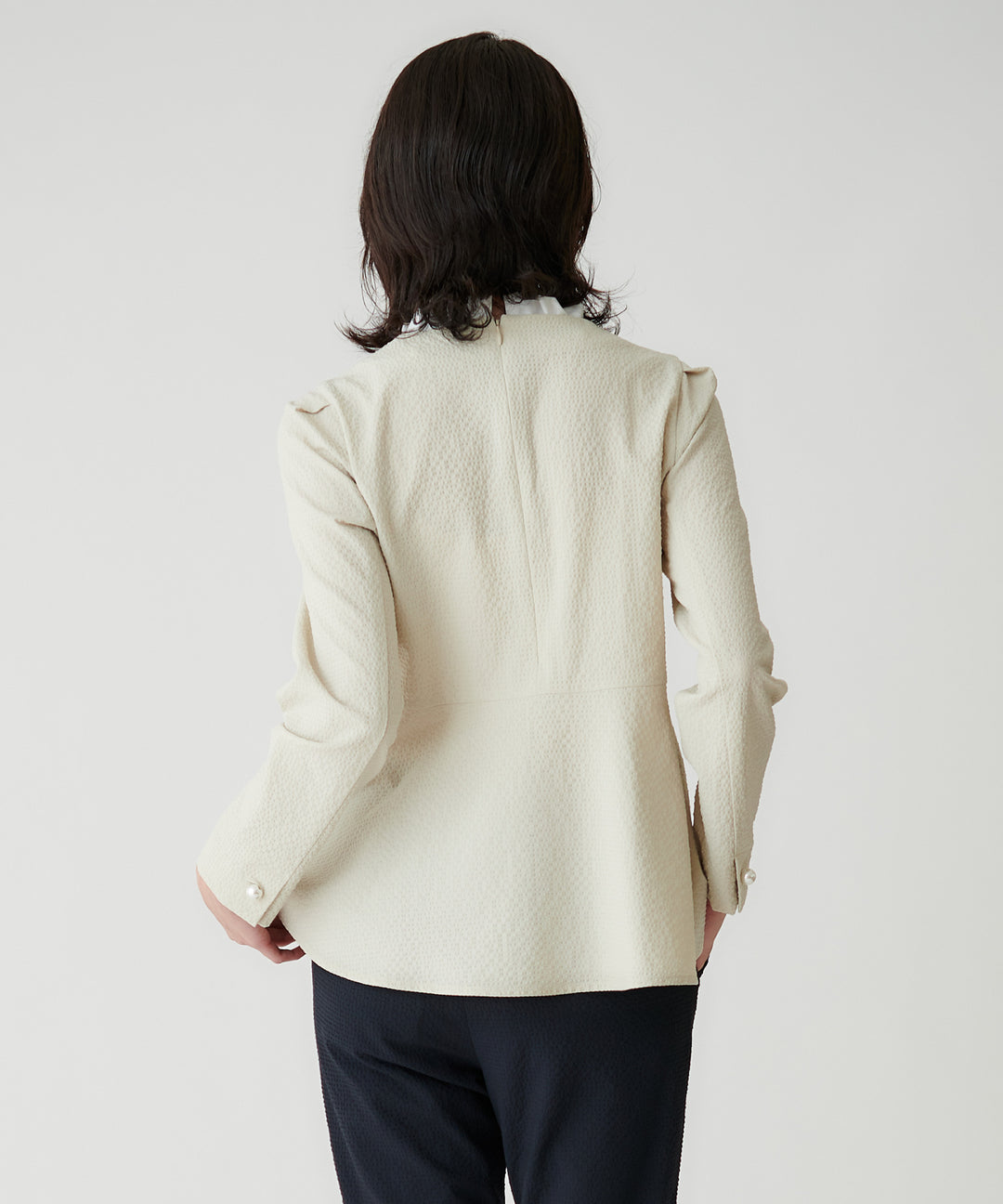 サッカーフリルカラーブラウス