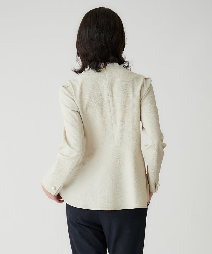 サッカーフリルカラーブラウス