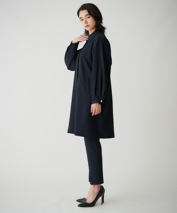 ボリュームスリーブステンカラーコート