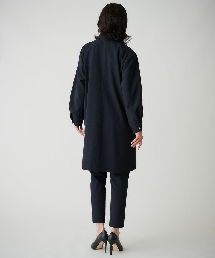 ボリュームスリーブステンカラーコート