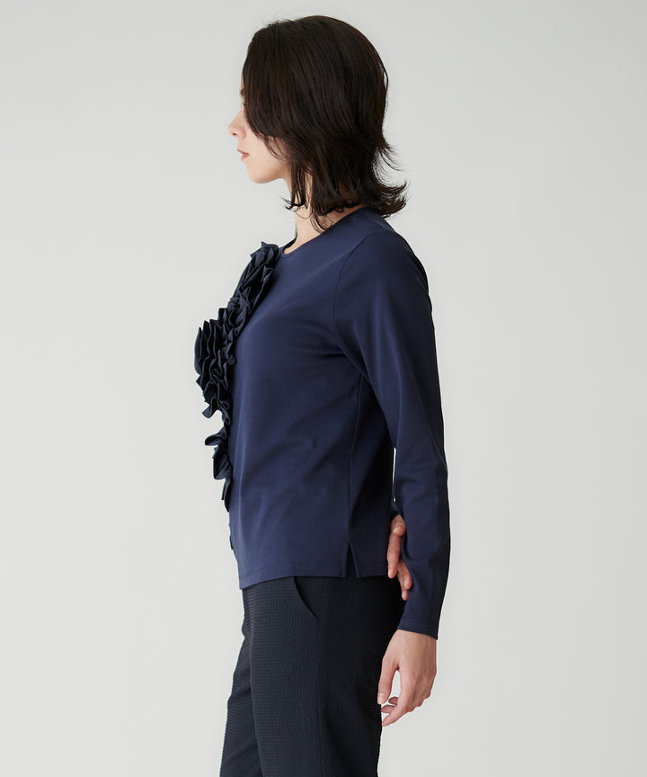 3Dフラワーモチーフプルオーバー