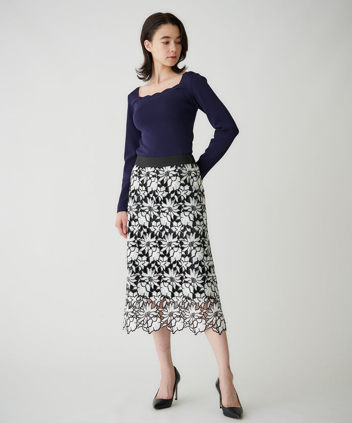 ケミカルレースタイトスカート