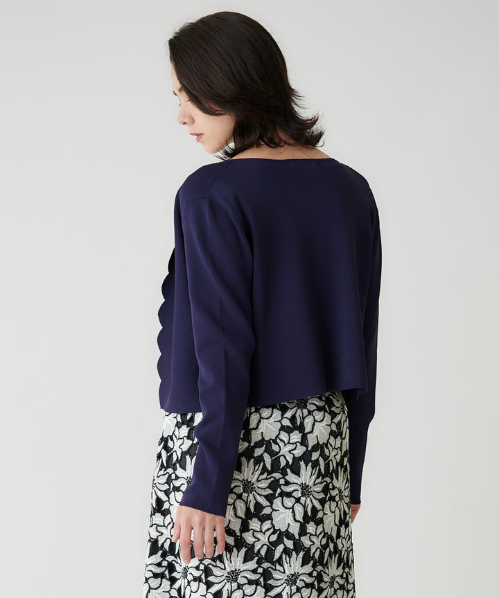 スカラップショートカーディガン