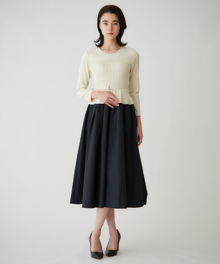 ウエストベルトドッキングワンピース