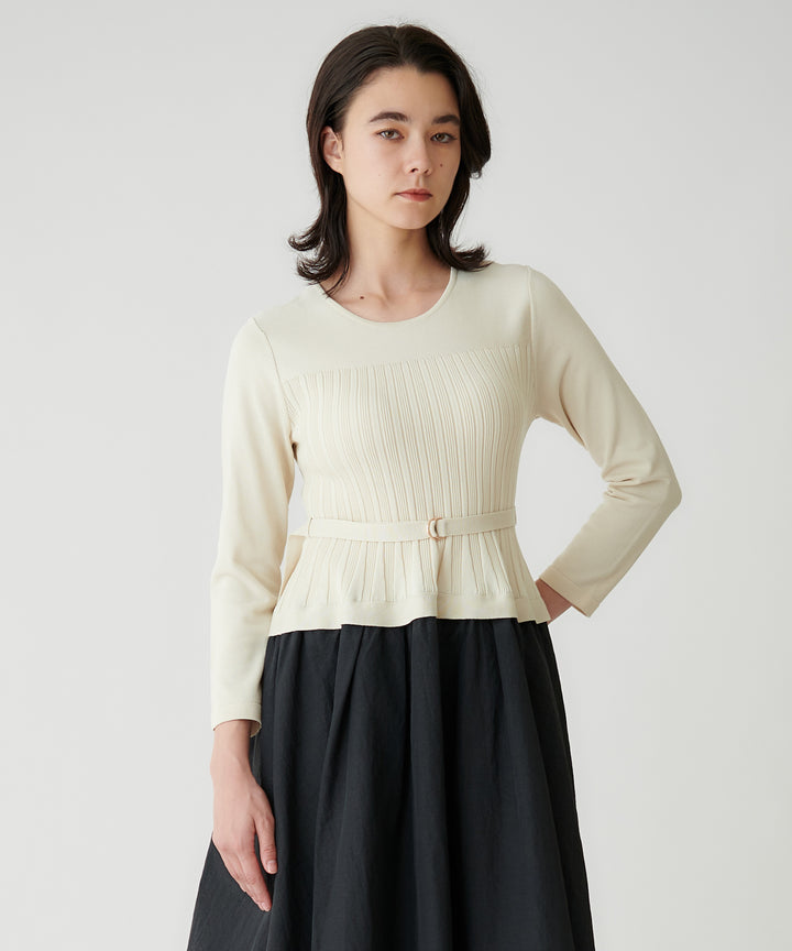 ウエストベルトドッキングワンピース