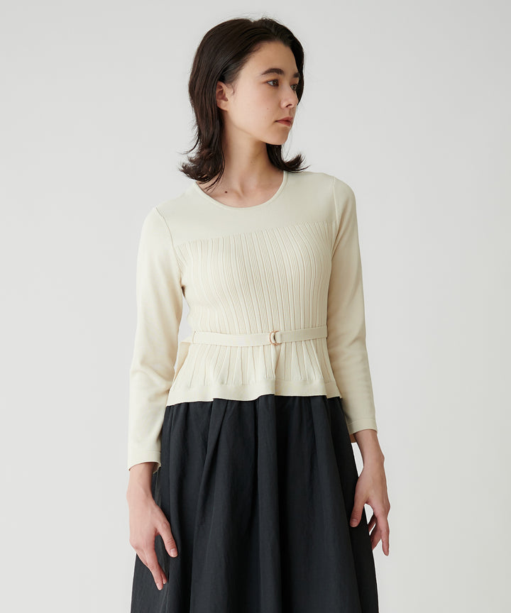 ウエストベルトドッキングワンピース