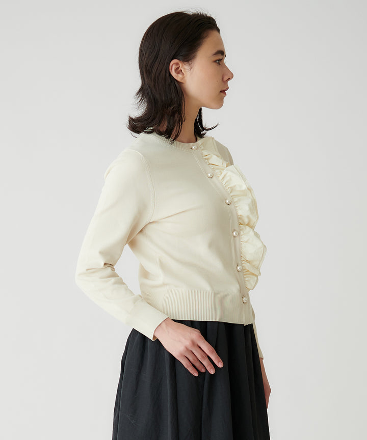 フリルデザインカーディガン