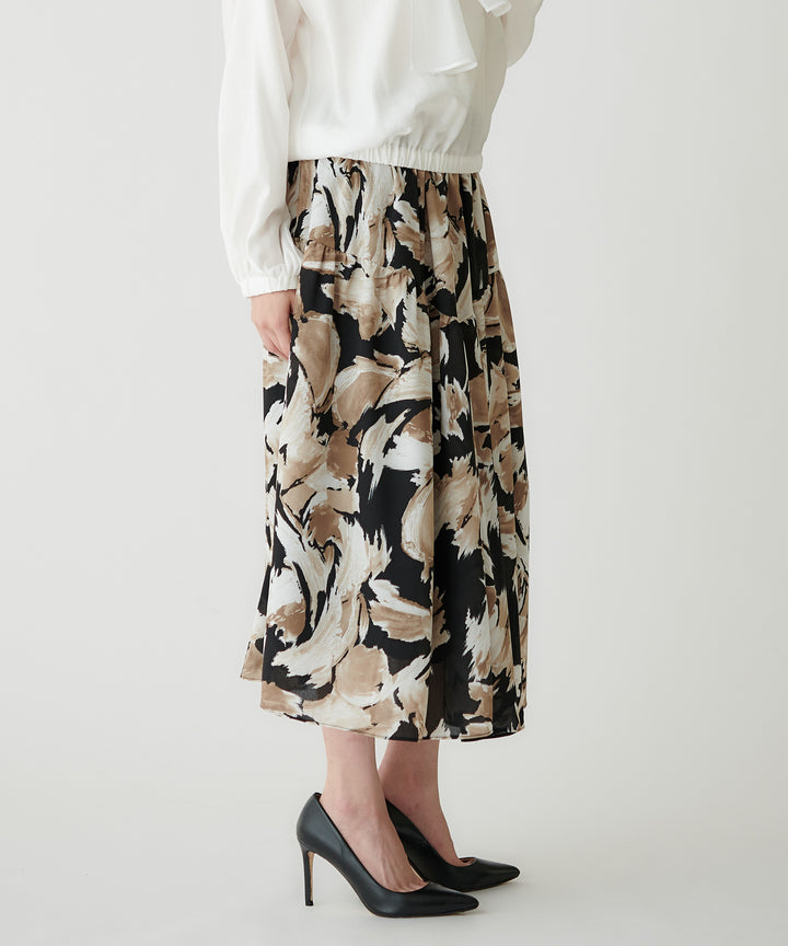 プリントティアードスカート
