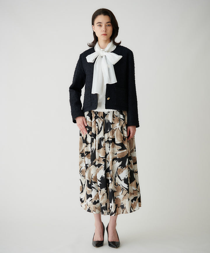 シアーリボンブラウス