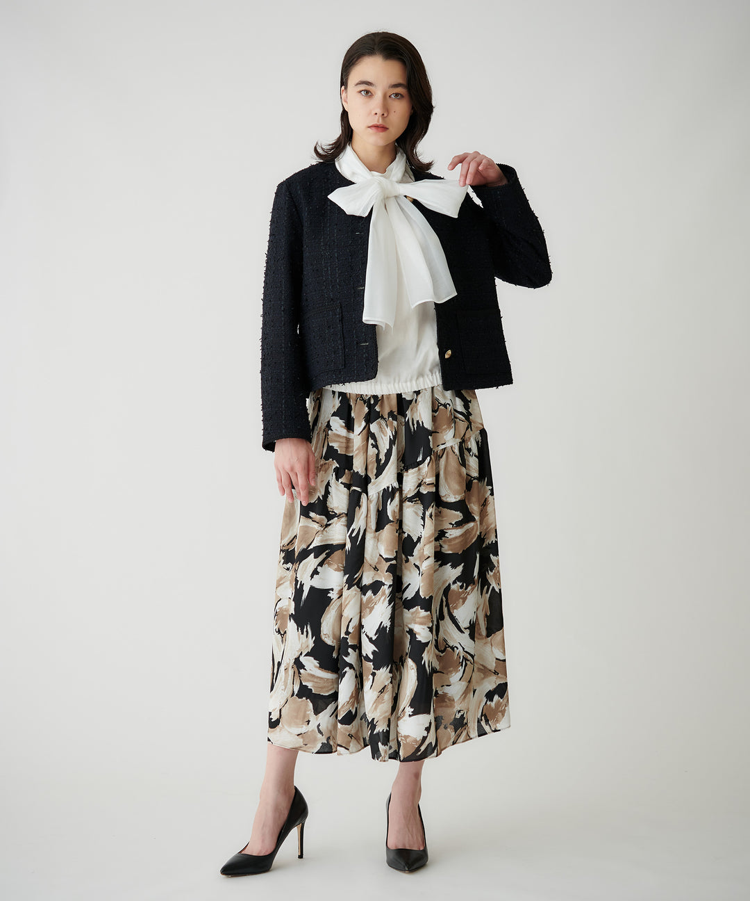 BEATRICEオリジナルツイードノーカラージャケット