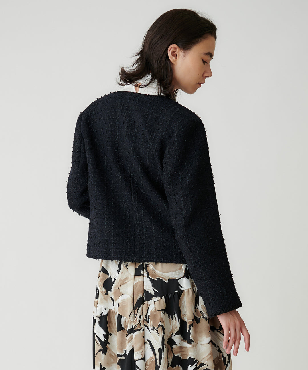 BEATRICEオリジナルツイードノーカラージャケット