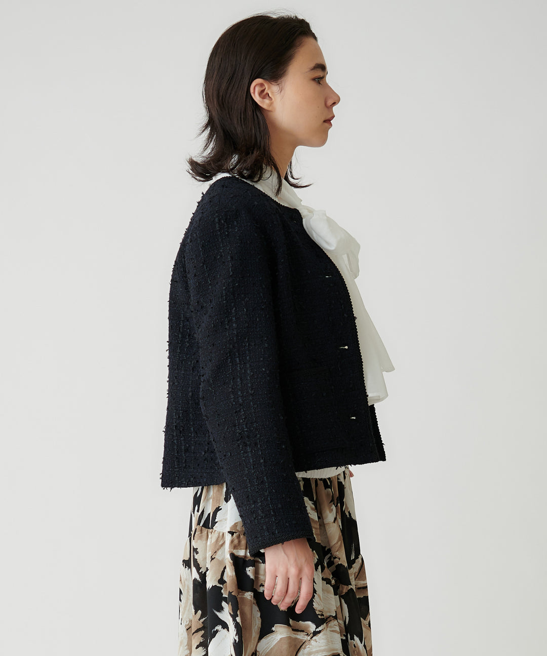 BEATRICEオリジナルツイードノーカラージャケット