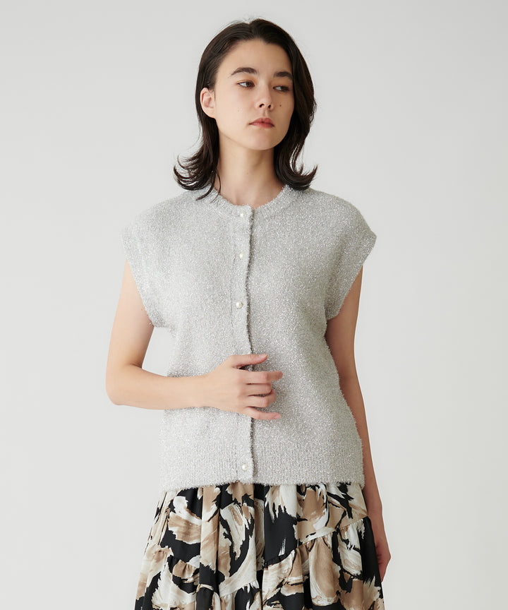 パールボタンラメニットベスト