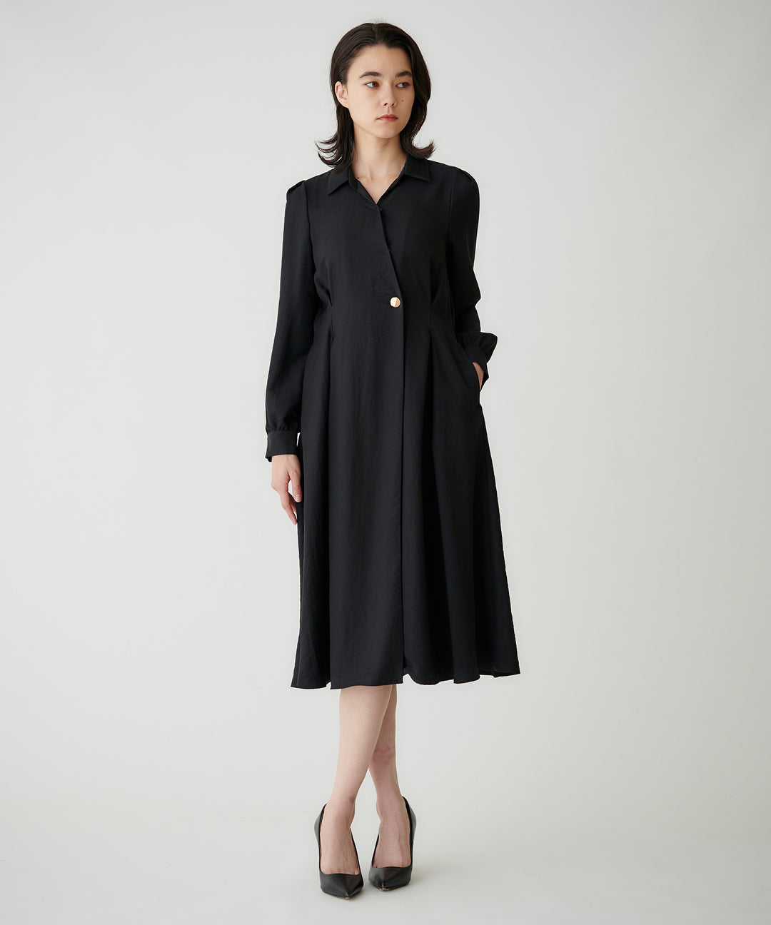 クラシカルシャツワンピース