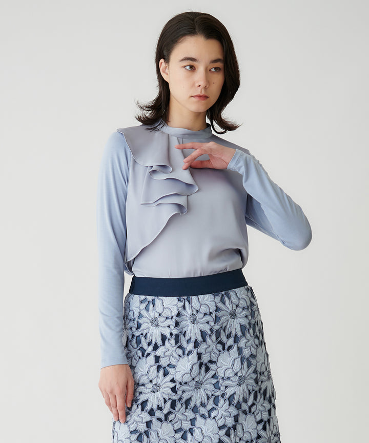 ラッフルデザインカットソー