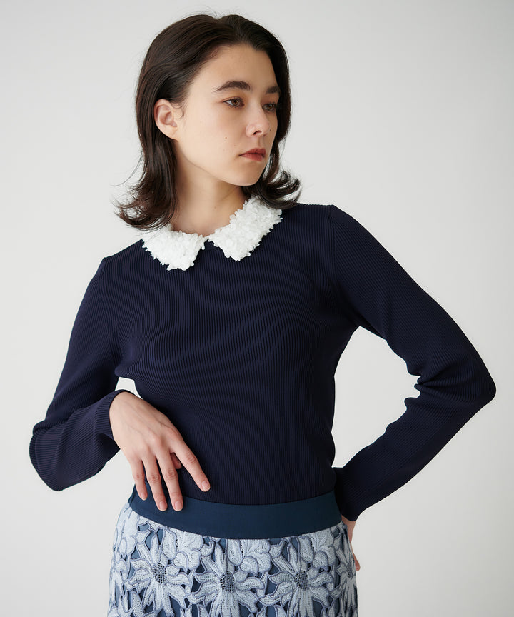 モデル H：172cm / 38 / ネイビー