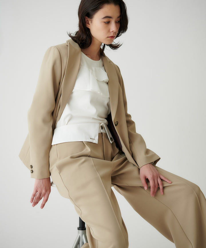 ウエストデザインワイドパンツ