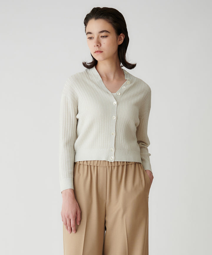 ラメツイード2WAY Vネックカーディガン