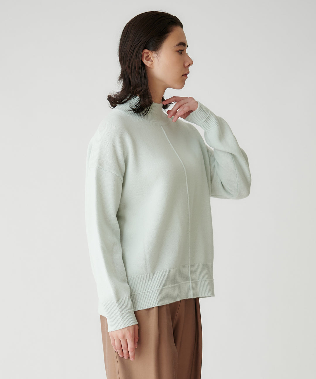 ウールカシミヤハイネックニット