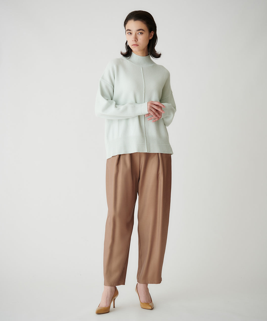 ヴィンテージサテンタックパンツ