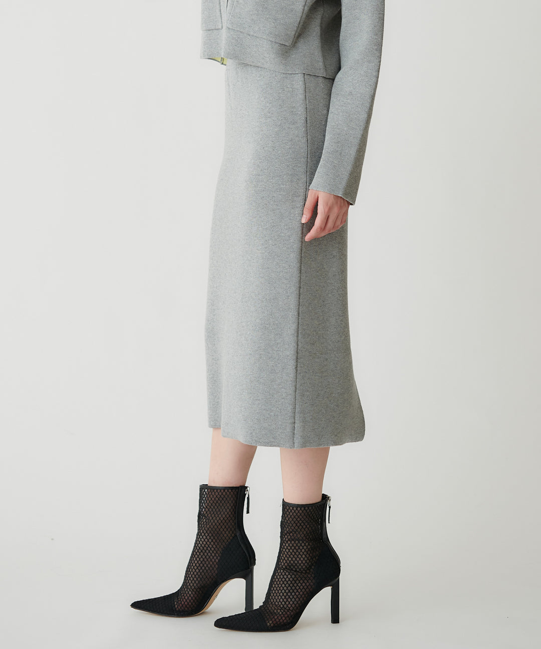 接結ニットミニマル タイトスカート