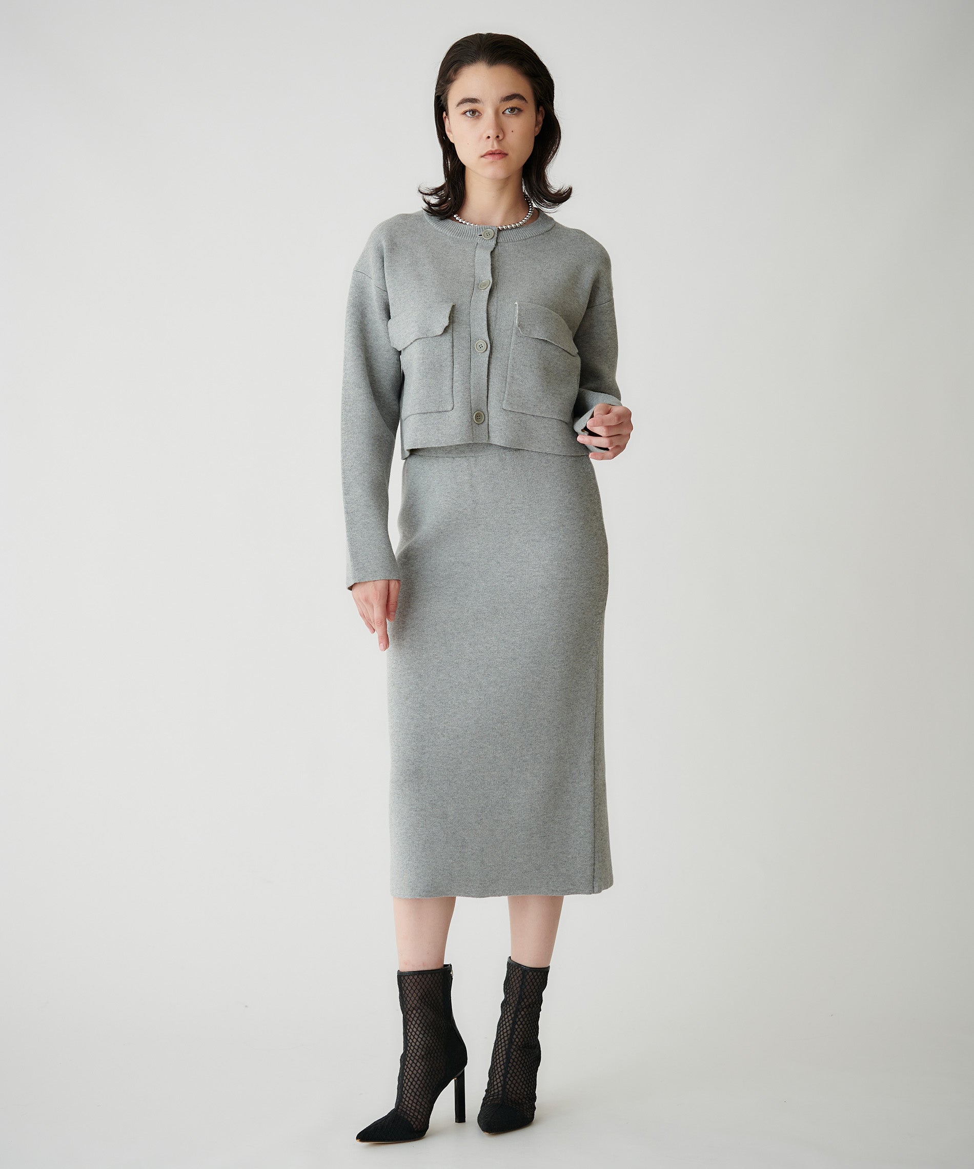 接結ニットミニマルタイトスカート – FACE SANS FARD